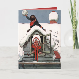 Snowball - John Hassall - Vintage Holiday Card