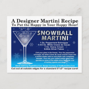 Snowball Martini Recette Carte postale