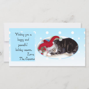 Snowball pet holiday card