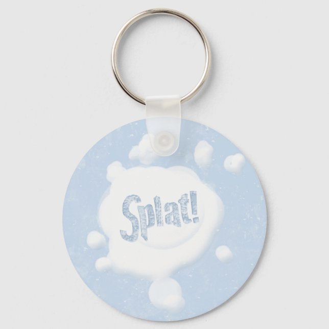 Snowball Splat! Keyring (Front)