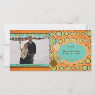 Snowball Whimsy Christmas Holiday Photo Card