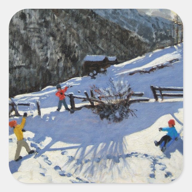 Snowballers Zermatt Square Sticker (Front)