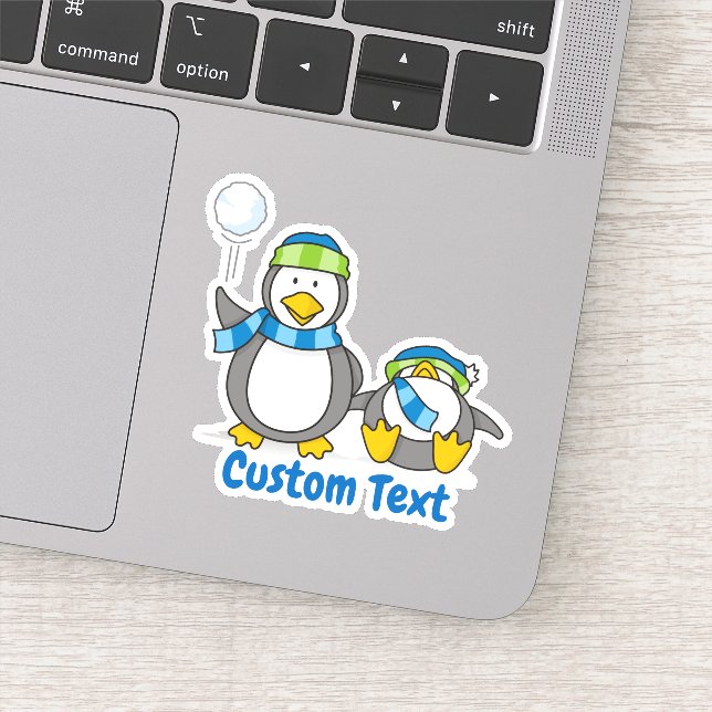 Snowballing penguins (Detail)