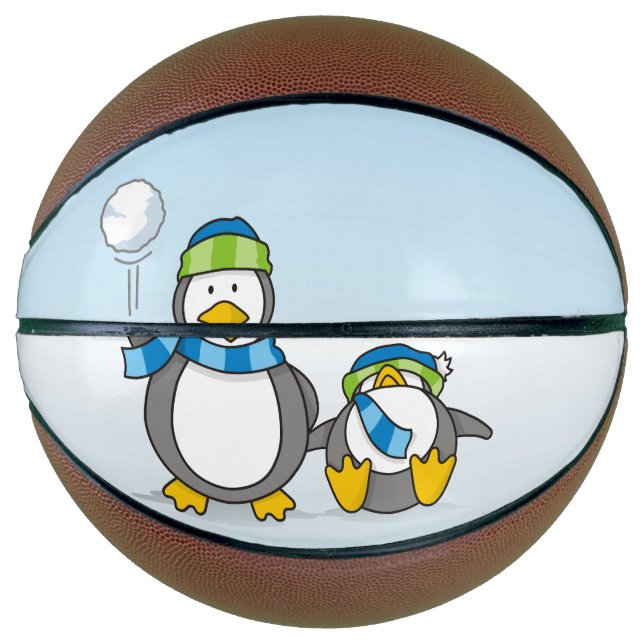 Snowballing penguins basketball (Front)