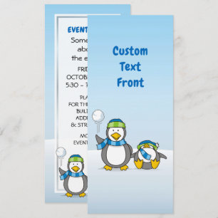 Snowballing penguins invitation