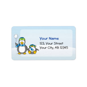 Snowballing penguins label