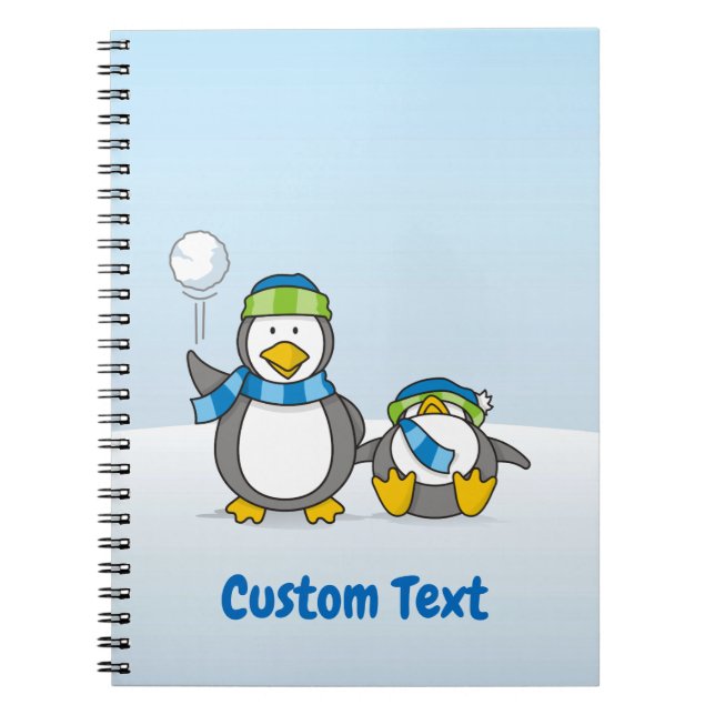 Snowballing penguins notebook (Front)