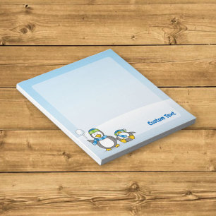 Snowballing penguins notepad