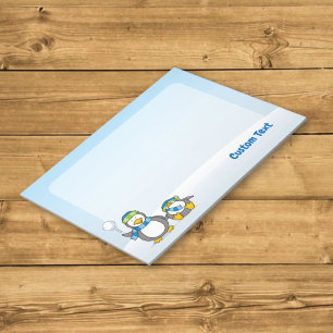 Snowballing penguins notepad