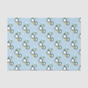 Snowballing Penguins Tissue Paper