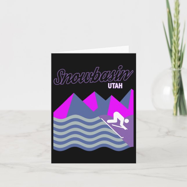 Snowbasin Sun Valley Utah Usa Ski Resort Snowboard Card (Front)
