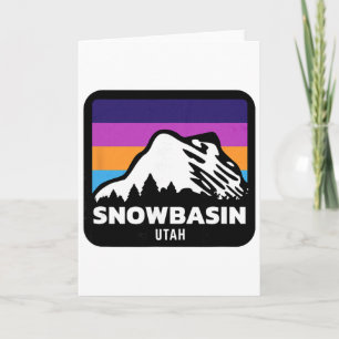 Snowbasin Utah Skiing Snowboarding Family Ski Trip Card