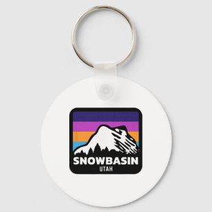 Snowbasin Utah Skiing Snowboarding Family Ski Trip Keychain