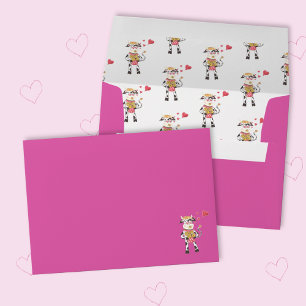 Snowbell amoureux, enveloppe rose de la Saint-Vale
