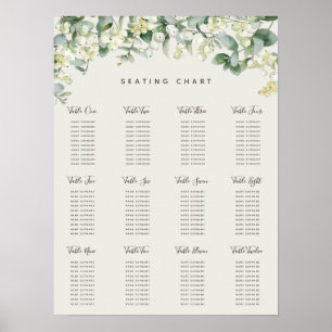 Snowberry Christmas Holiday Party Seating Chart