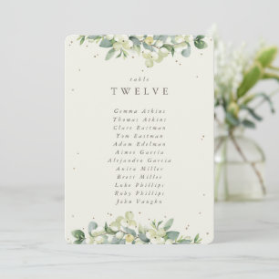 Snowberry+Eucalyptus Table Number Seating Card