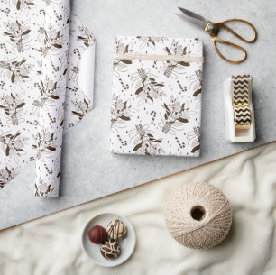 snowberry wrapping paper