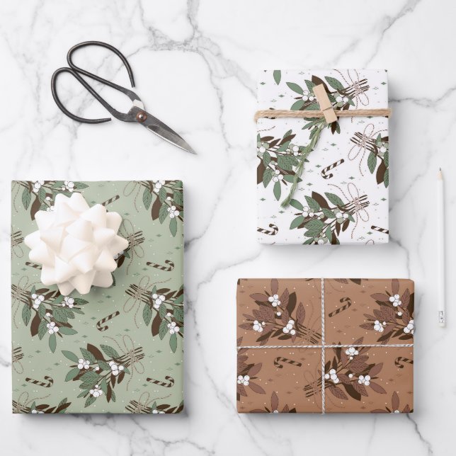 snowberry wrapping paper sheet (Front)