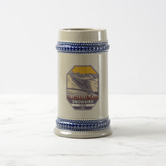 Snowbird Ski Area Winter Utah Beer Stein (Center)