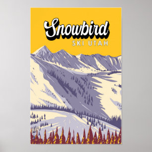 Snowbird Ski Area Winter Utah Vintage Poster