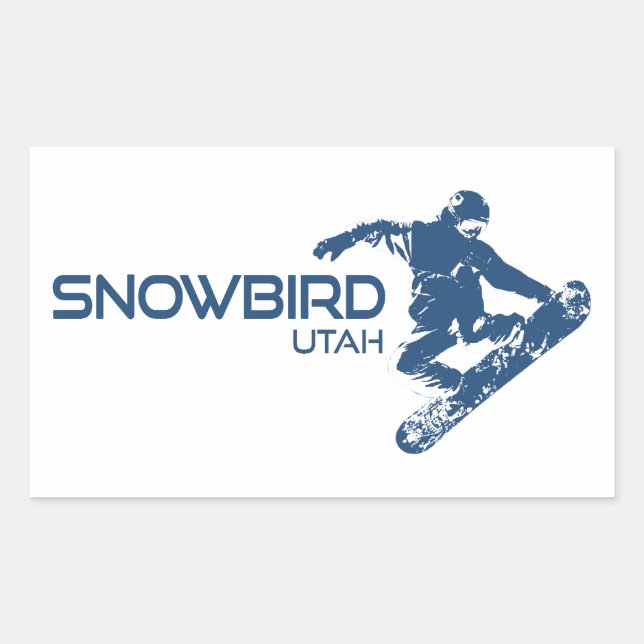 Snowbird Utah Snowboarder Sticker (Front)