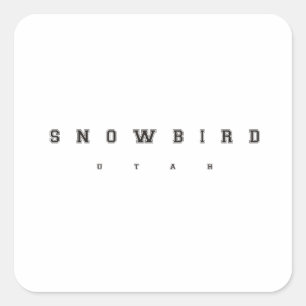 Snowbird Utah Square Sticker