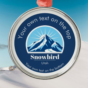 Snowbird Utah USA ski resort medal Metal Ornament