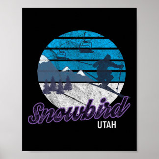Snowbird Utah Usa Ski Resort Snowboarding Poster