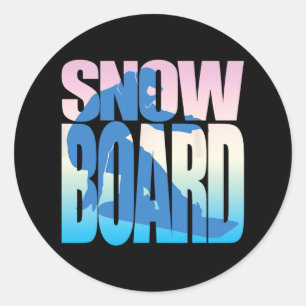 Snowboard3  classic round sticker