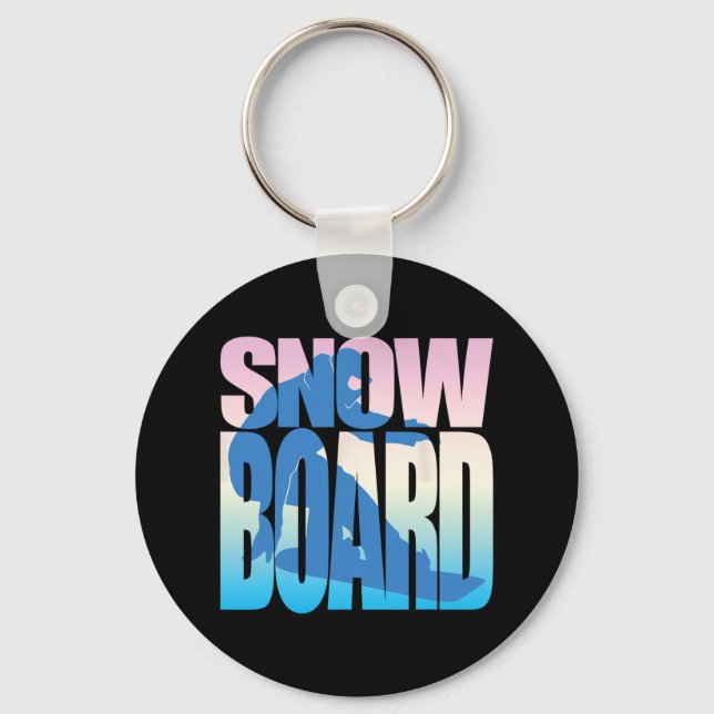 Snowboard3  keychain (Front)