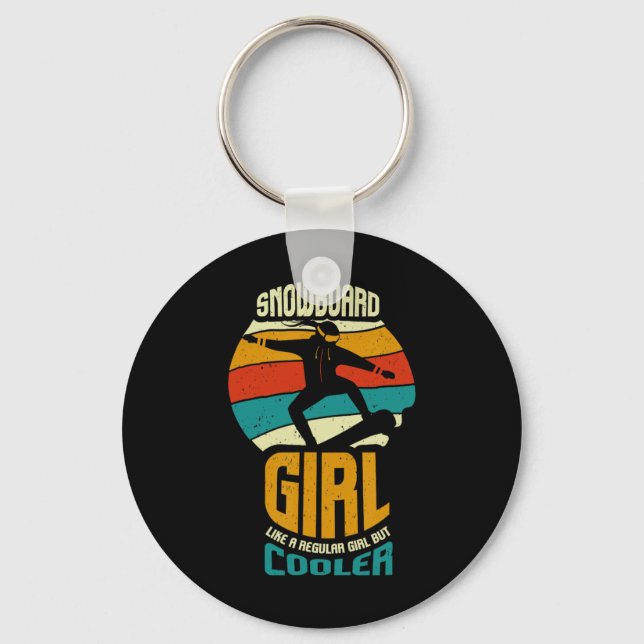Snowboard Accessories For Girls And Women I Snowbo Keychain (Front)