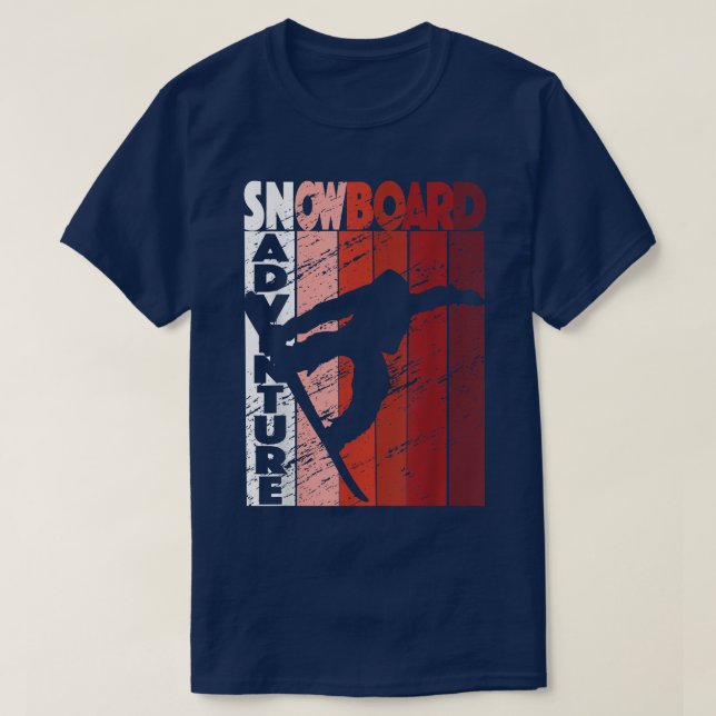 Snowboard Adventure Retro Snowboarding  T-Shirt (Design Front)