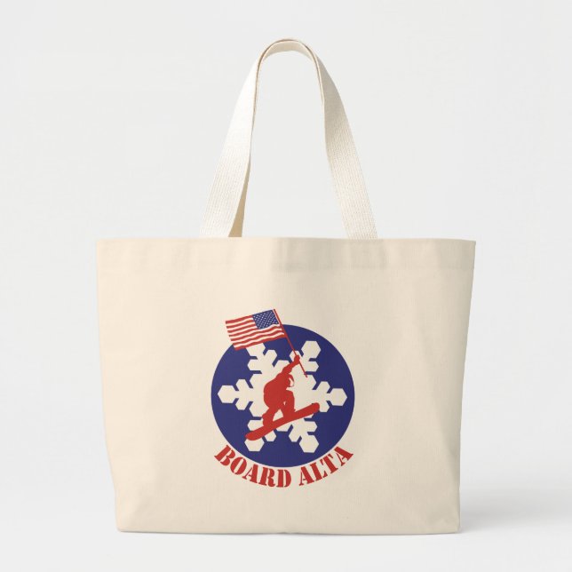 Snowboard Alta Large Tote Bag (Front)