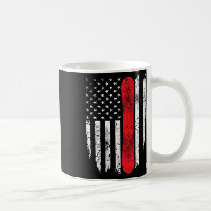Snowboard American Flag Patriotic Winter Sports Sn Coffee Mug