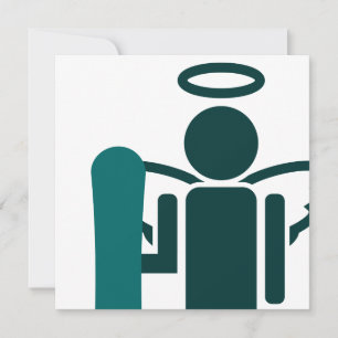 snowboard angel invitation