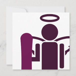 snowboard angel invitation