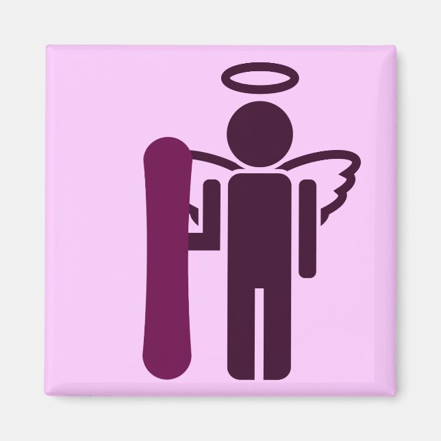 snowboard angel magnet (Front)
