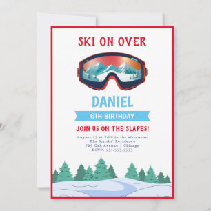 Snowboard Anniversaire Fête Invitation