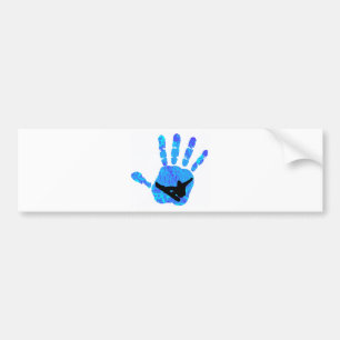 Snowboard Blue Hopper Bumper Sticker