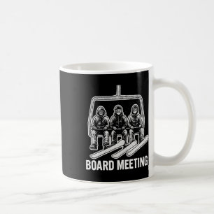 Snowboard Board Meeting Ski Lift Skier Winter Spor Coffee Mug