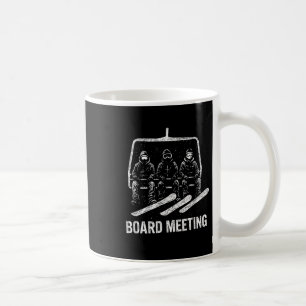 Snowboard Board Meeting Ski Lift Skier Winter Spor Coffee Mug