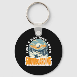 Snowboard Boy Snow Fan Snowboarding Ski Mountain  Keychain