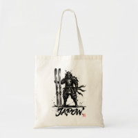 Snowboard Brush Art - Skier Standing Samurai