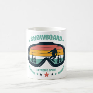Snowboard coffee mug