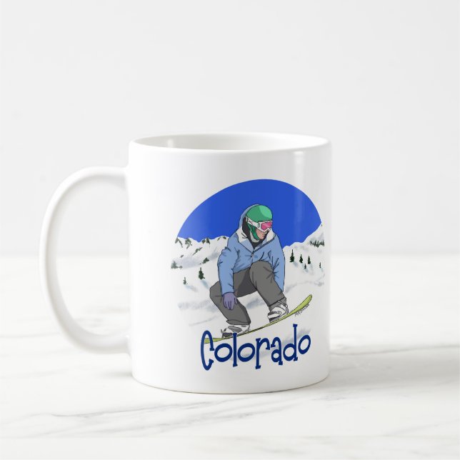 Snowboard Colorado Coffee Mug (Left)