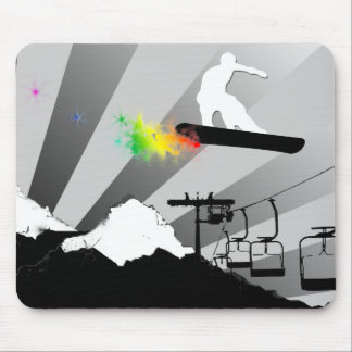 snowboard. colour. mouse pad