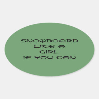 snowboard comme un autocollant fille