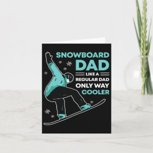 Snowboard Dad Funny Cute Winter Snowboarding Gift  Card