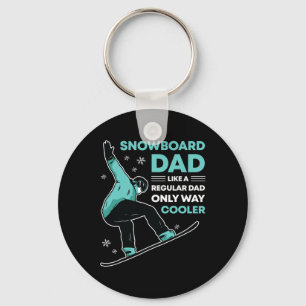 Snowboard Dad Funny Cute Winter Snowboarding Gift  Keychain