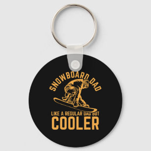 Snowboard Dad Like A Regular Dad But Cooler 1  Keychain